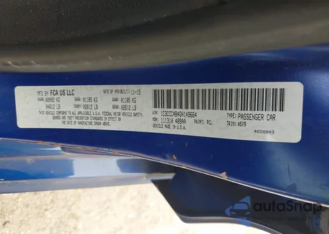 2016 Chrysler 200 Limited from USA, damaged, VIN 1C3CCCAB4GN149664